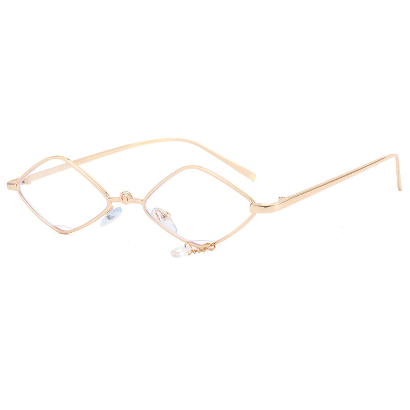 Damen modische Sonnenbrille mit facettiertem Rahmen Karnz