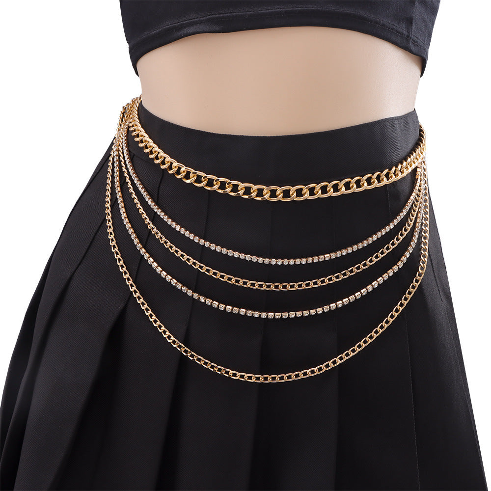 Mehrschichtige Ketten Körper Schmuck Karnz