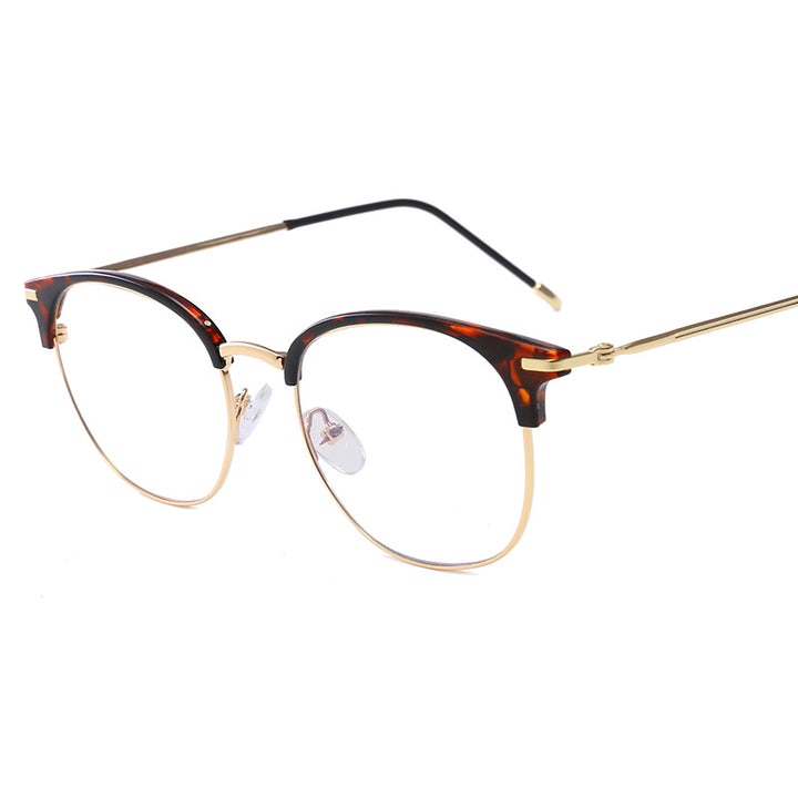 Damen modische cat-eye Brille mit filigranem Metallrahmen Karnz