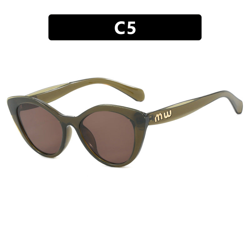 Damen elegante Cat-Eye Sonnenbrille mit luxuriösem hochwertigen Rahmen Karnz
