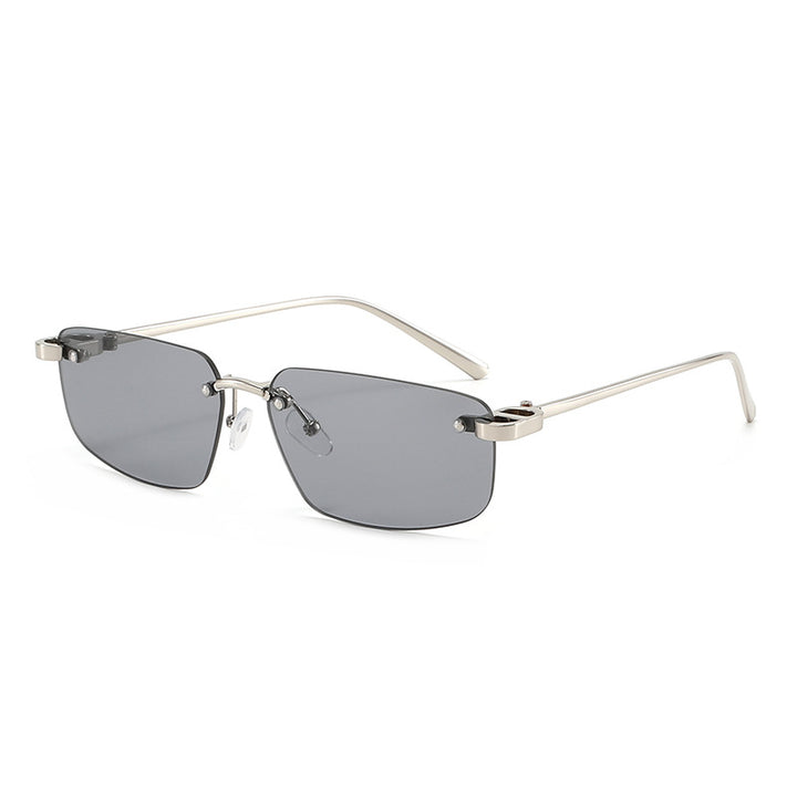 Damen modische rechteckige Sonnenbrille mit minimalistischem Rahmen Karnz