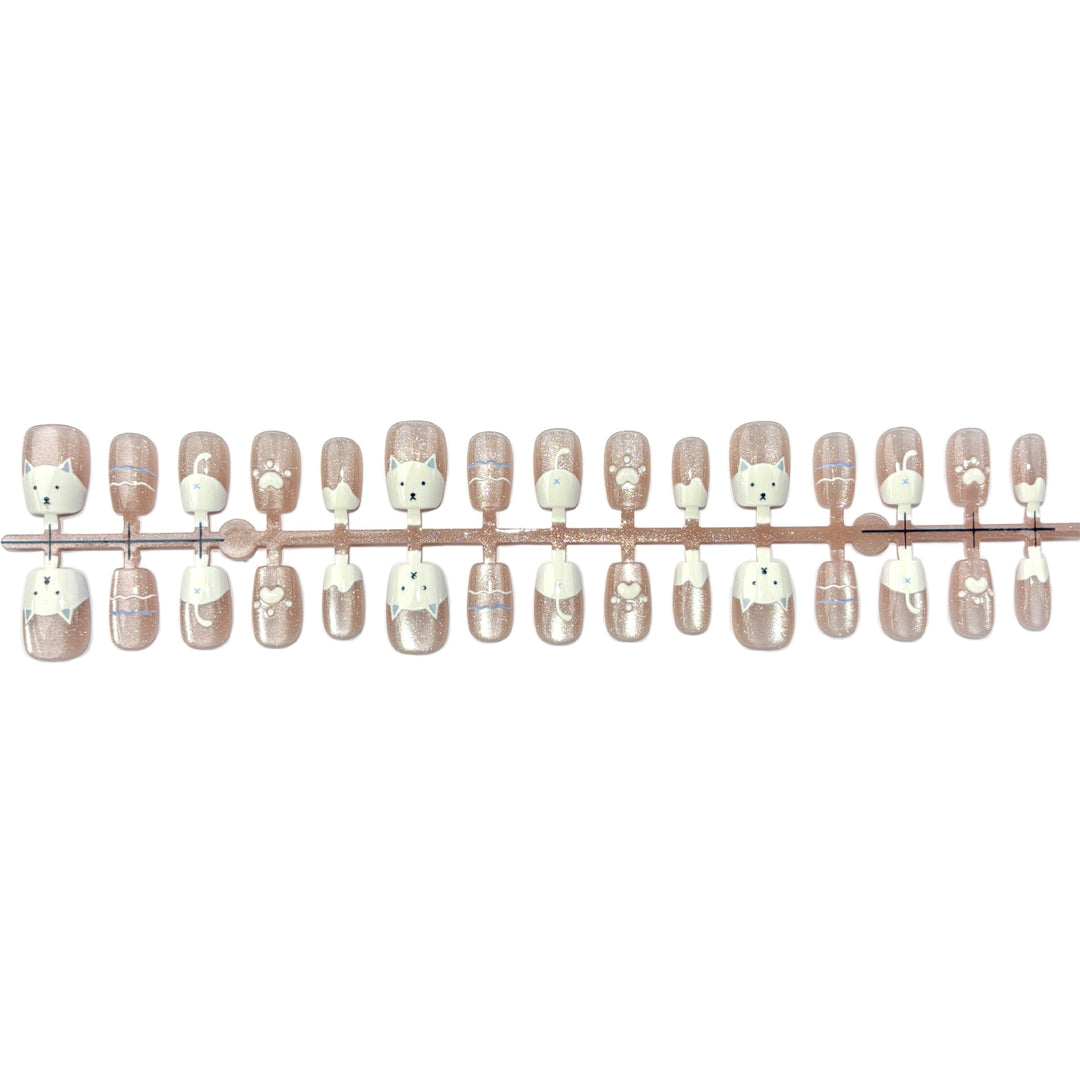 Niedlicher Tier-Themen Press-On Nagel Set
