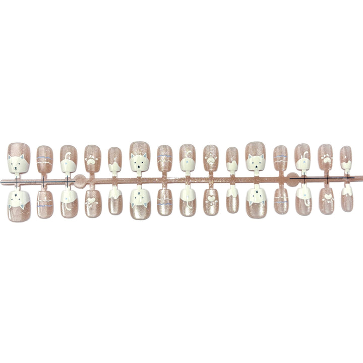 Niedlicher Tier-Themen Press-On Nagel Set