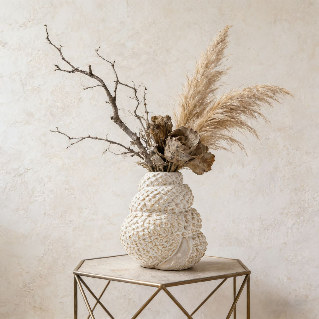 Handgefertigte Schichtkeramikmuschel vase & Mini-Pflanzer