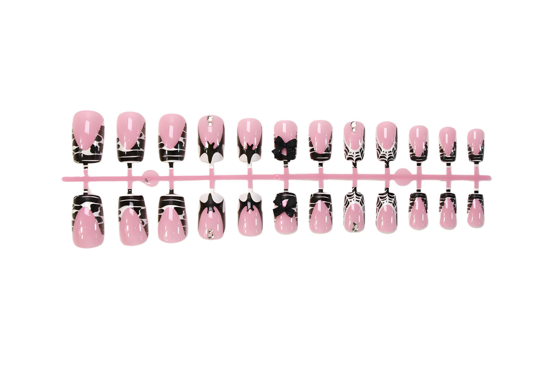 Halloween Kunstnagelset mit verspieltem Spinnen-Design Karnz