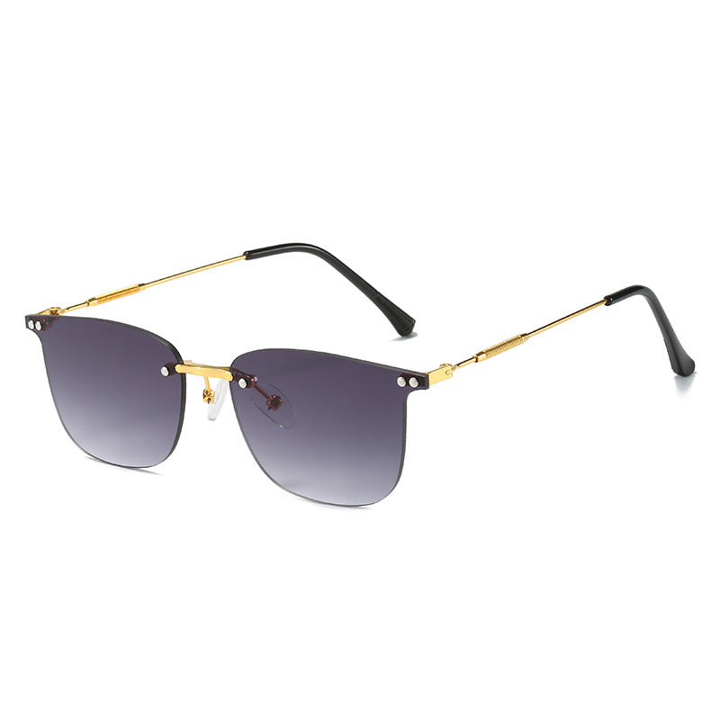 Damen stilvolle Geometric-Sonnenbrille mit modernen Glaselementen Karnz