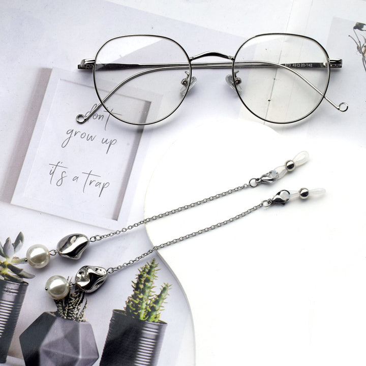 Elegante Brillen Kette mit Perlen Akzenten Karnz