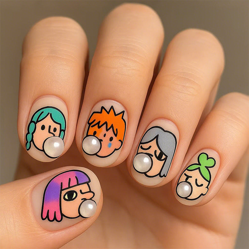 Cartoon-Themen Press-On Nagelkunst Set Karnz