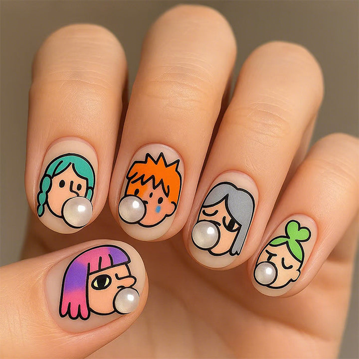 Cartoon-Themen Press-On Nagelkunst Set Karnz