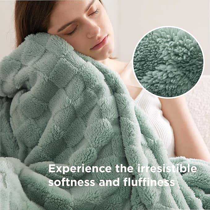 Luxuriöse Strukturierte Fleece-Wurfdecke Karnz