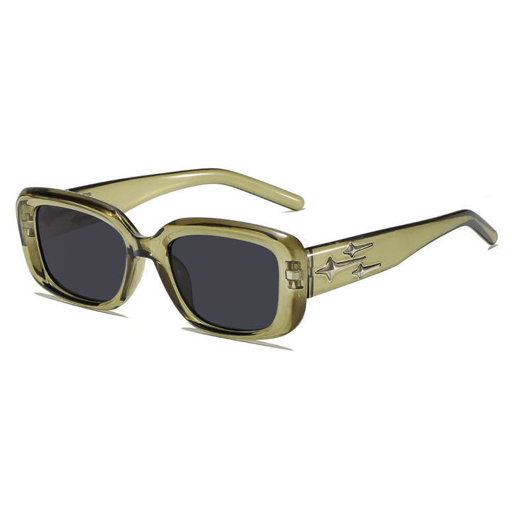 Vintage Inspirierte Quadratische Rahmen Sonnenbrille Karnz