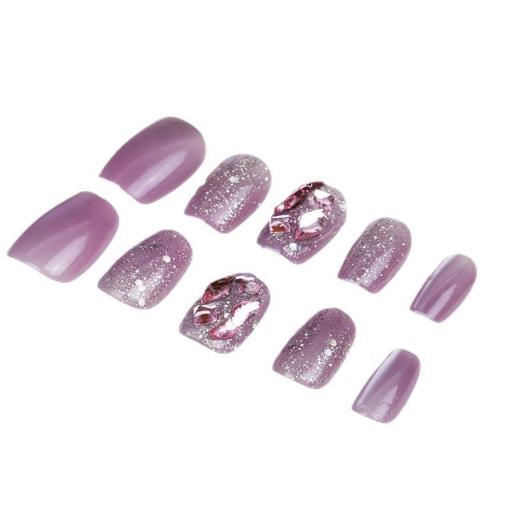 Dekorative Glitter Press-On Nagelspitzen Karnz