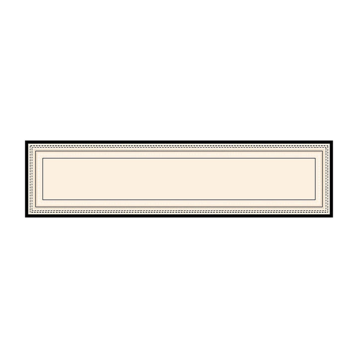 Decorative Stitched-Edge Linen-Blend Table Runner