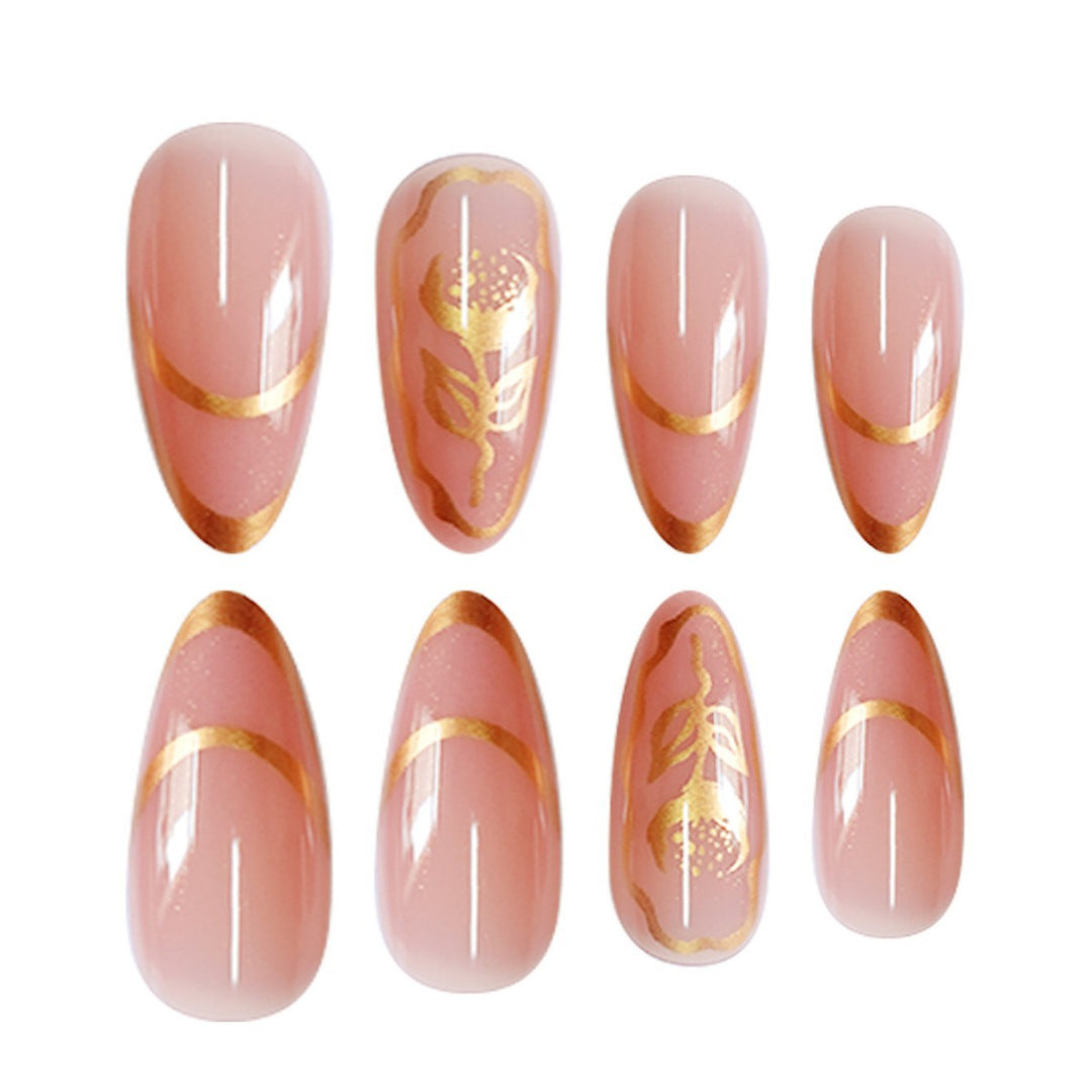 Elegantes Floral Press-On-Nagelset Karnz 1787913793