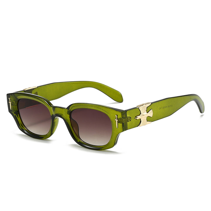 Damen Modische Sonnenbrille im exklusiven Schildpatt-Design mit eleganten metallischen Akzenten Karnz