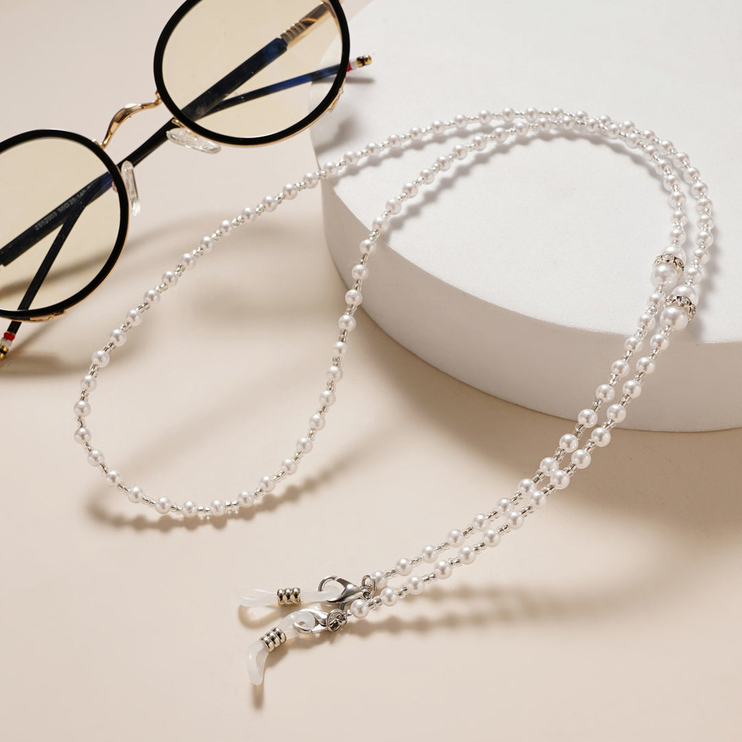 Elegante Perlen Brillen Kette Karnz