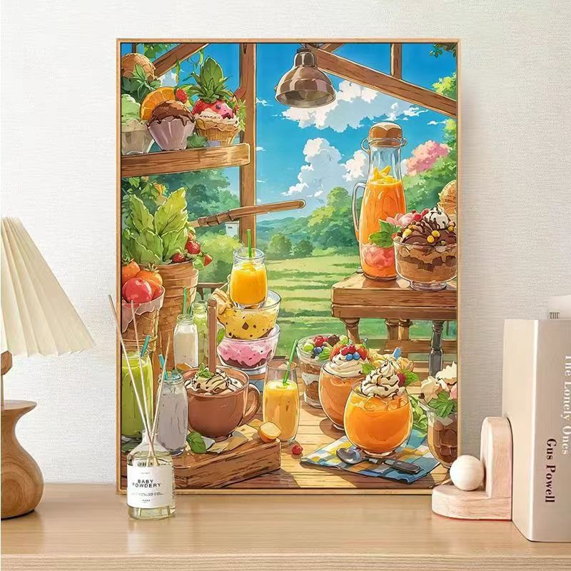Gourmet Dessert-Themen Leinwand Kunstdruck Karnz