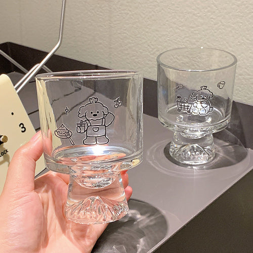 Trinkglas mit Liebevoll Gestalteten Tiermotiven Karnz