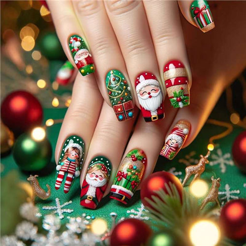 Festliche Feiertags Themen Nagelkunst Karnz