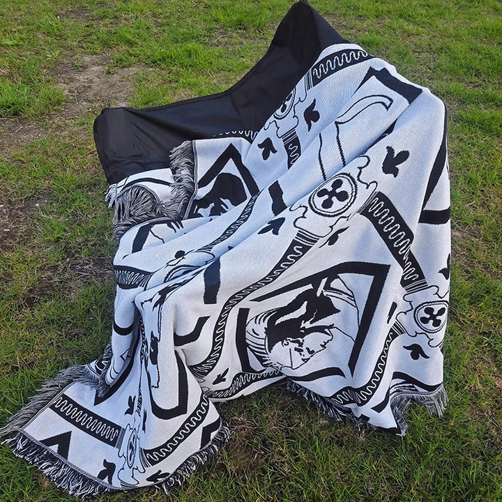Stylische geometrische Druck-Wurfdecke