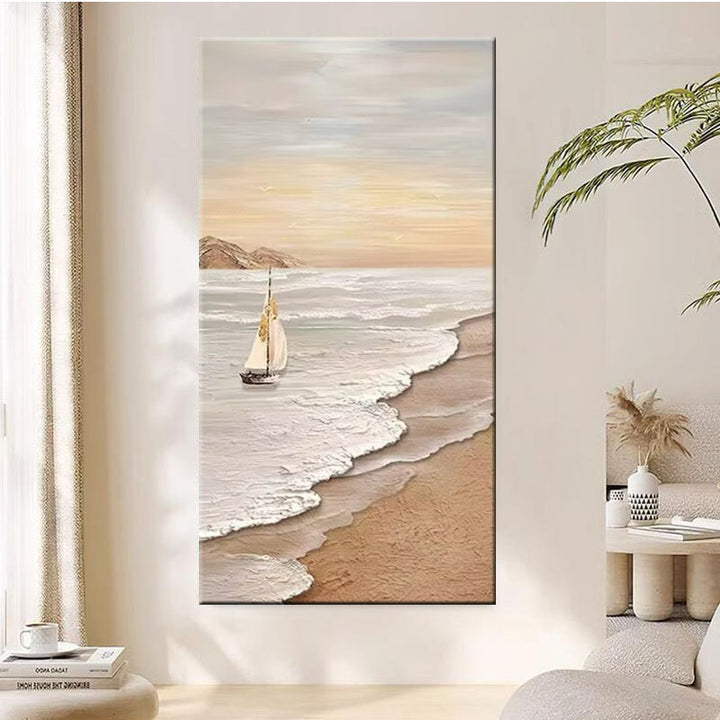 Küsten Sonnenuntergang Landschaft Leinwand Kunst
