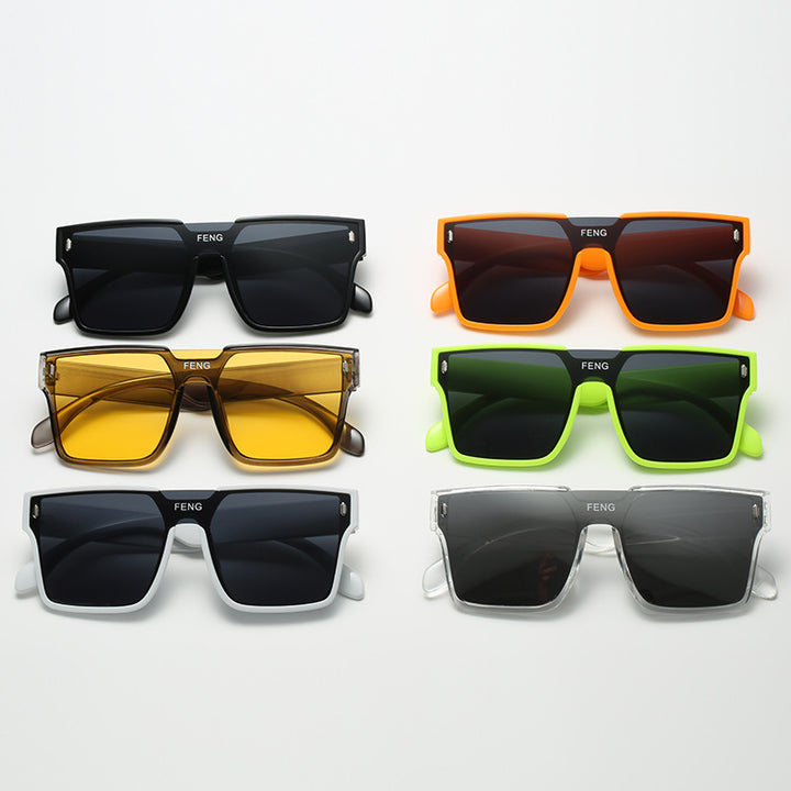 Damen modische quadratische Sonnenbrille mit robustem Kunststoffrahmen Karnz