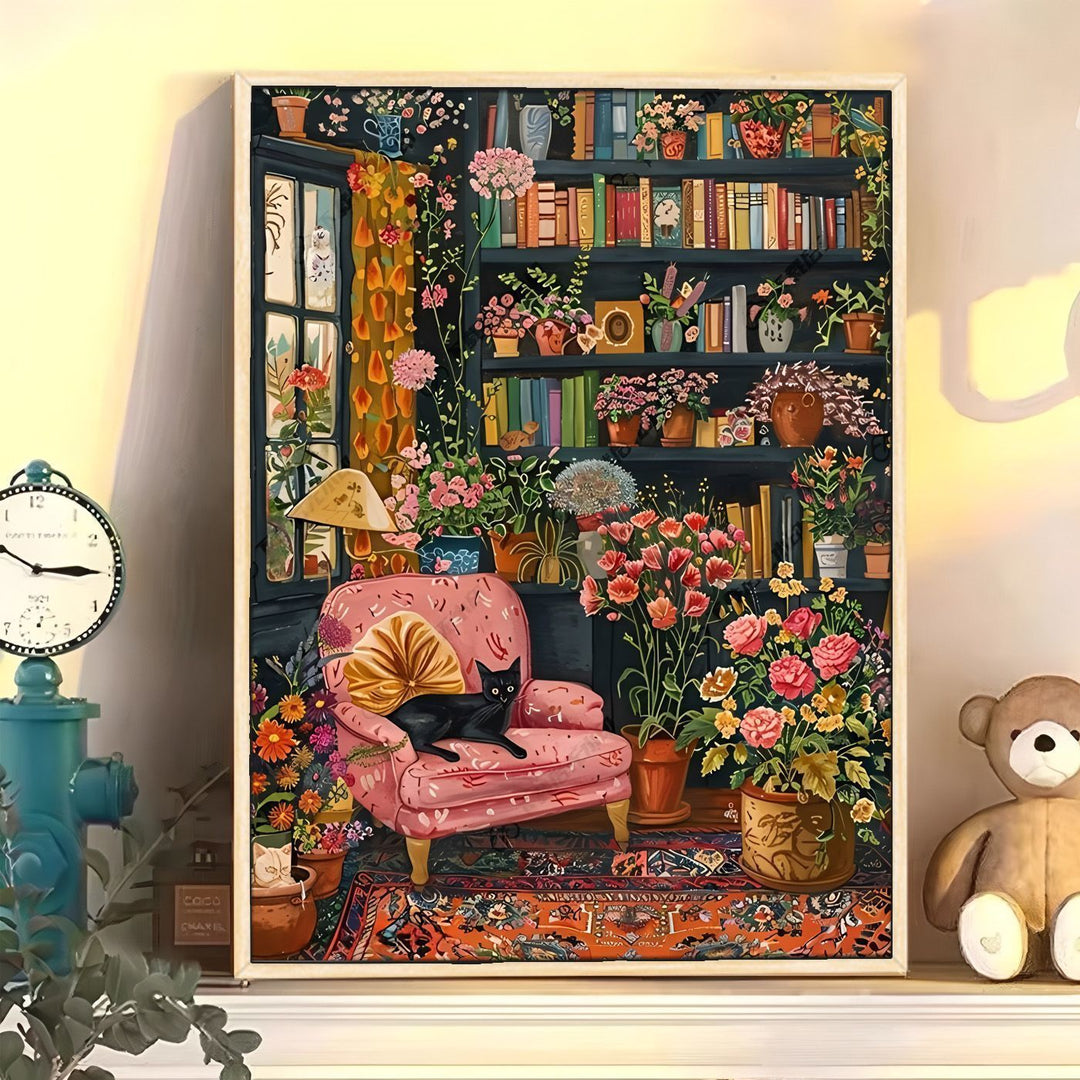 Gemütlicher floral-theme Wohnkultur Kunstdruck Karnz