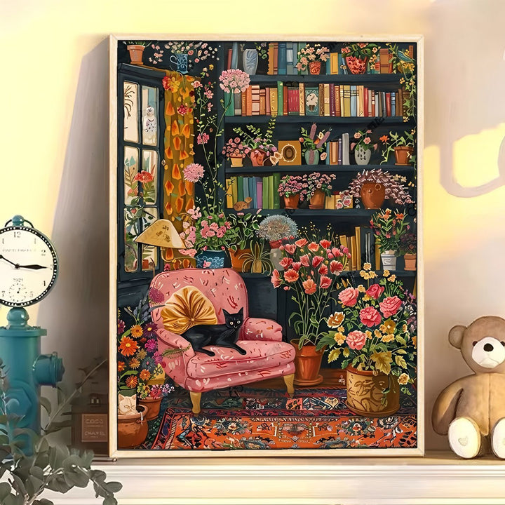 Gemütlicher floral-theme Wohnkultur Kunstdruck Karnz