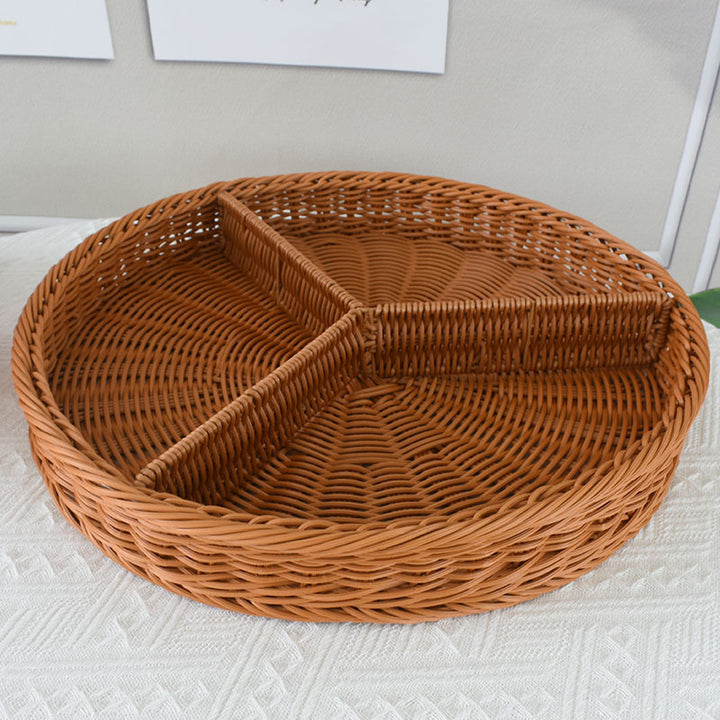 Artisan Woven Round Storage Tray Karnz