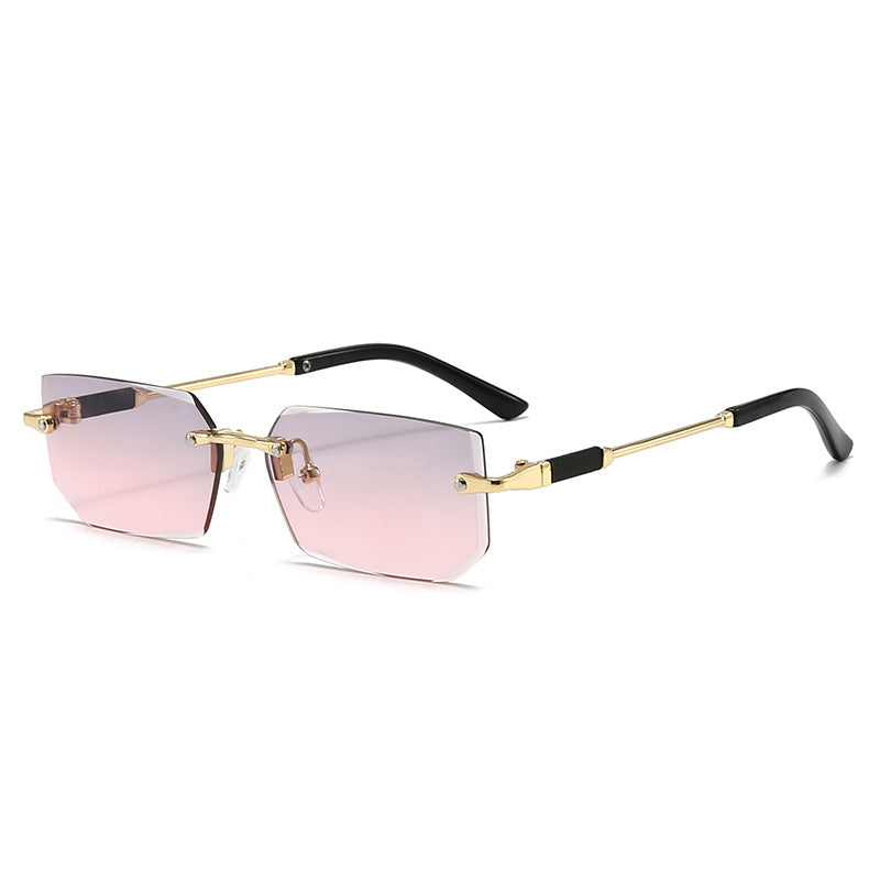 Damen elegante und modische Sonnenbrille mit transparentem Rahmen Karnz