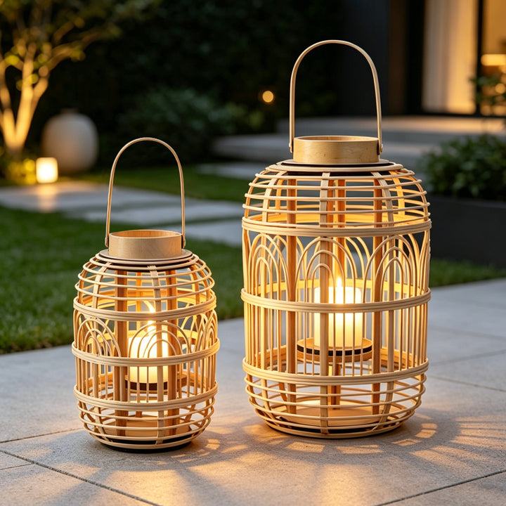 Dekorative Rattan-Laterne Karnz
