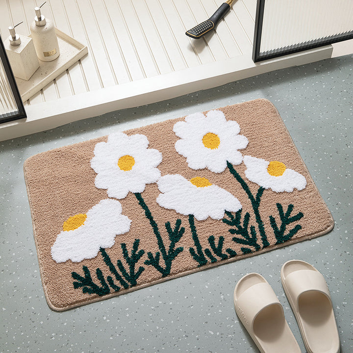 Weiche Baumwoll-Blumen-Badematte
