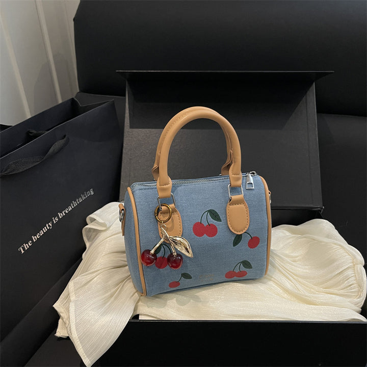 Stylische Kirschen Druck Handtasche