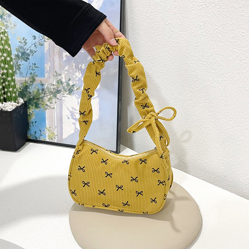 Stylische Mini-Korduroy-Crossbody-Tasche