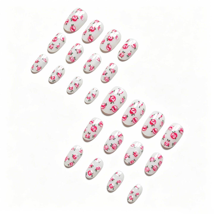 Floral Rose Design Nagelkunst
