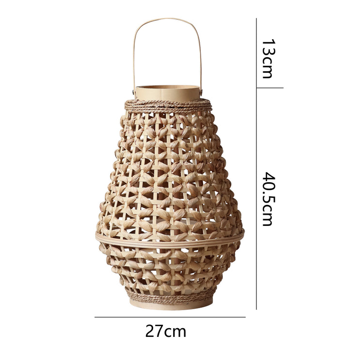 Elegante Laterne aus geflochtenem Rattan Karnz