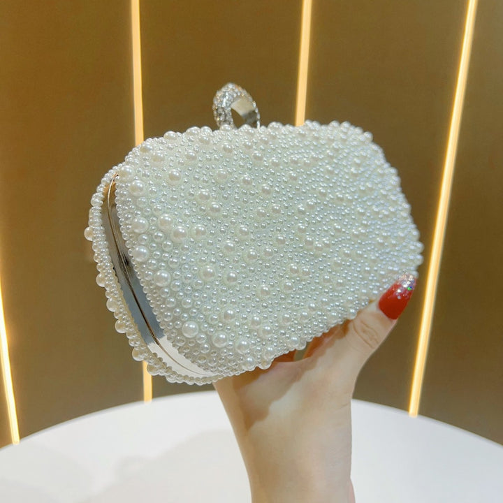 Elegante Perlen-Abend-Clutch