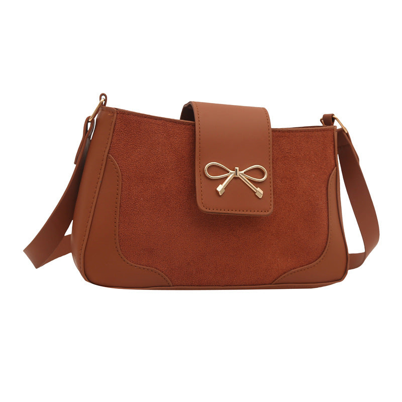 Stylish Faux Suede Handtasche Karnz