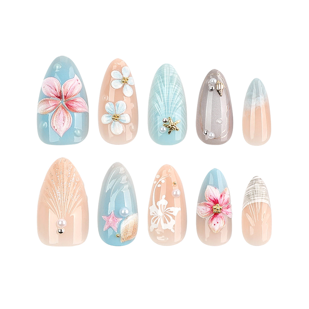 Kunstvolle Nagelkunst mit maritimen Motiven Karnz