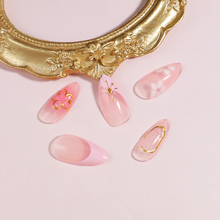 Premium Press-On Nail Set mit dekorativen Akzenten Karnz