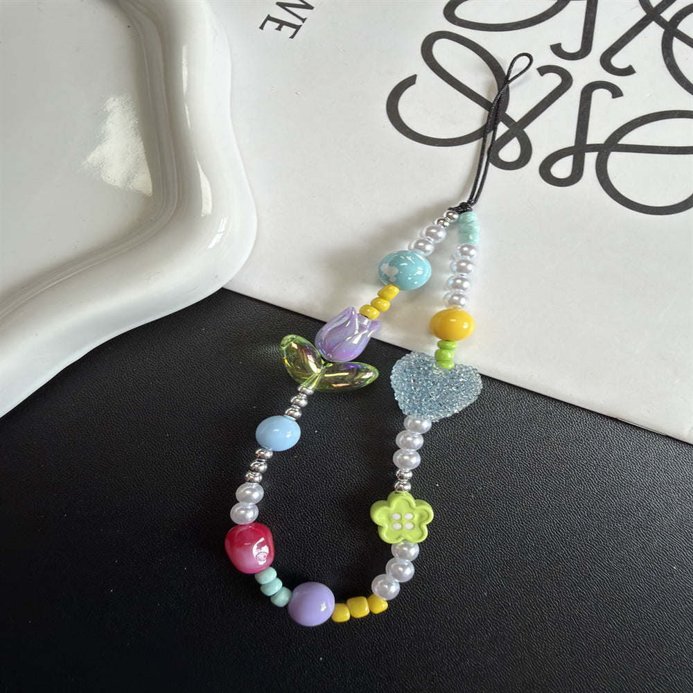 Farbige Charm Perlen Halskette Karnz