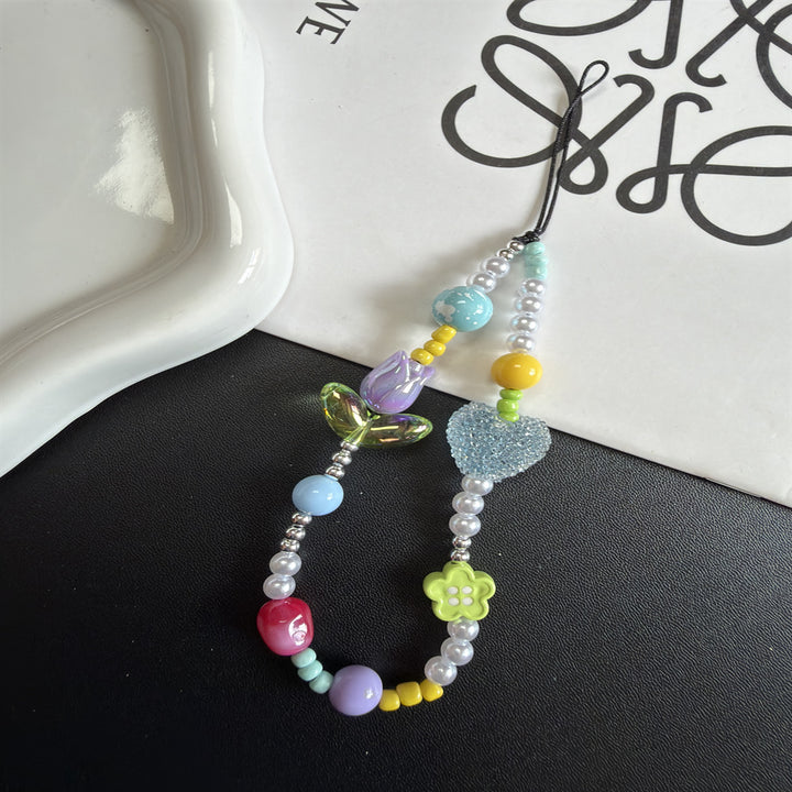 Farbige Charm Perlen Halskette Karnz