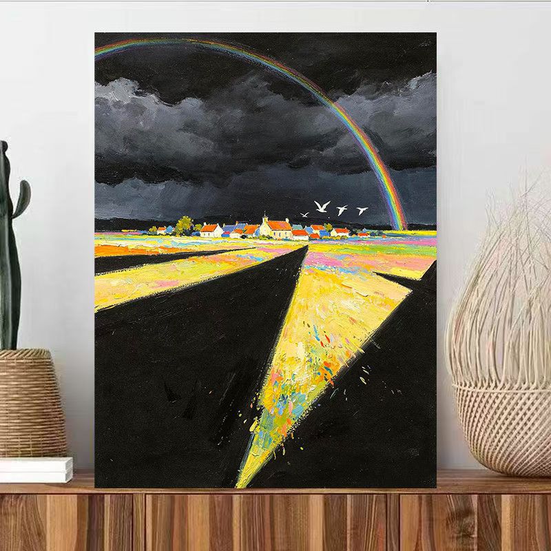 Landschaft inspirierte abstrakte Wandkunst Karnz