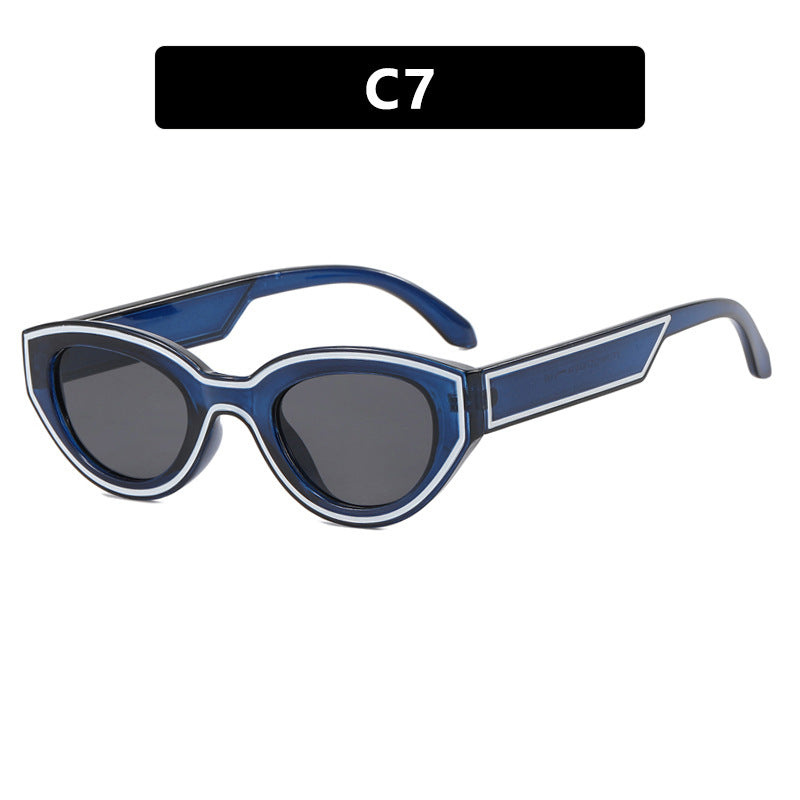 Damen Cat-Eye Sonnenbrille mit robustem transparenten Rahmen und schützendem UV-Filter Karnz