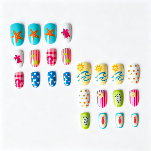 Kreatives Sommer-Thema Nagelkunst Set