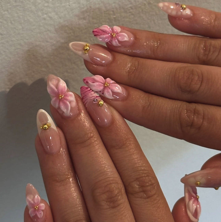 Floral 3D Nagelkunst Karnz