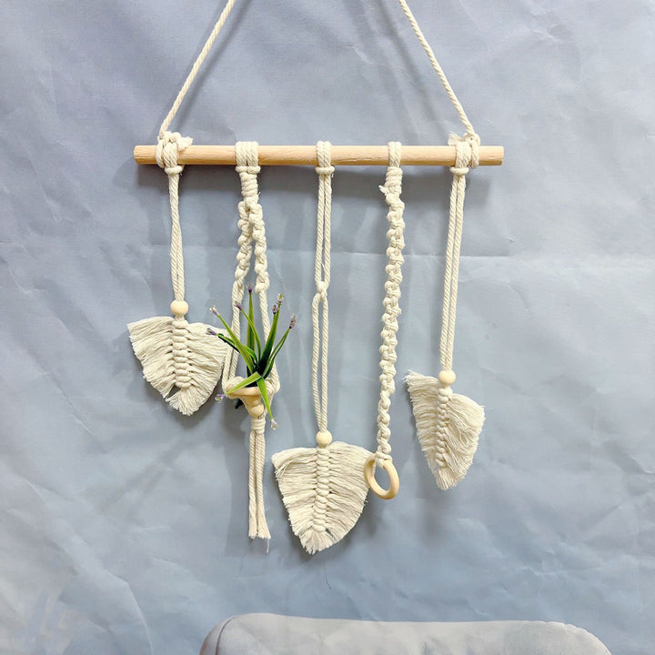 Dekorative Makramee Blatt Wandbehang Karnz
