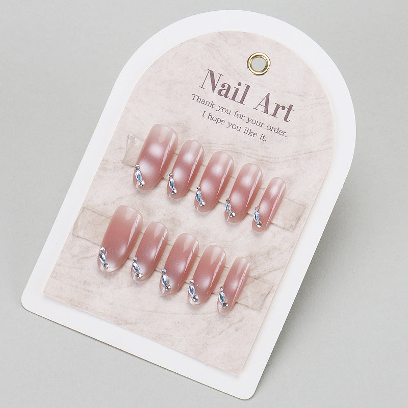 Glamorous Rhinestone Accent Press-On Nagelspitzen Karnz