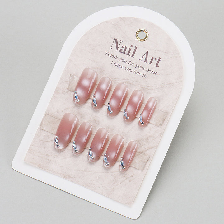 Glamorous Rhinestone Accent Press-On Nagelspitzen Karnz