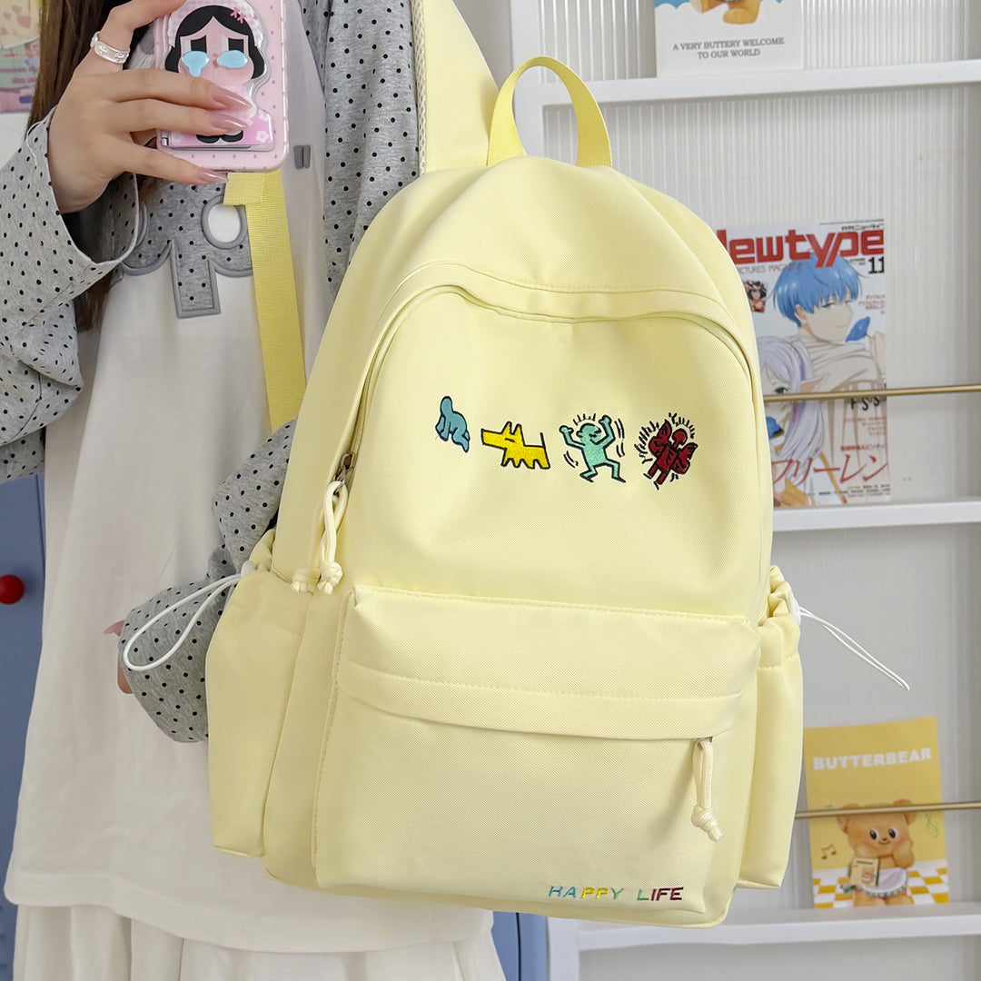 Künstlerisch Bestickter Freizeit-Rucksack Karnz